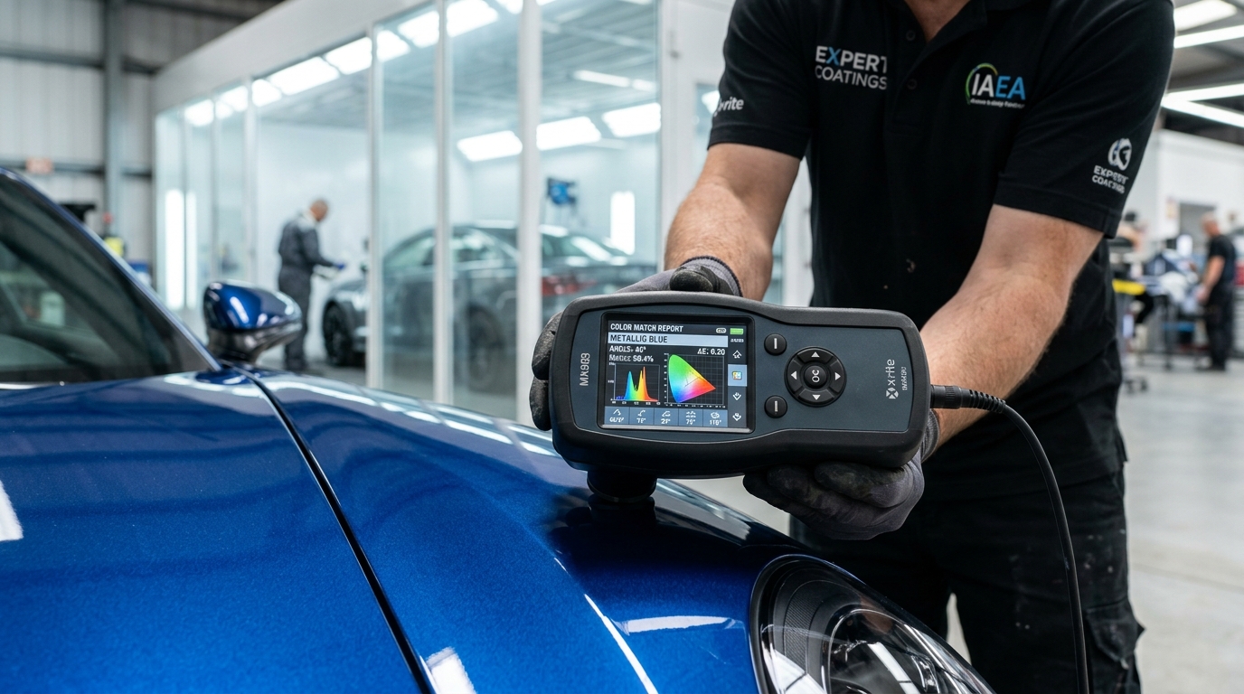 Body Shop Paint Matching, Spectrophotometers & OEM Clear Coat Blending